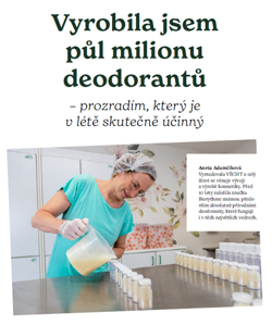 Vybírejte deodorant jako inženýrka chemie